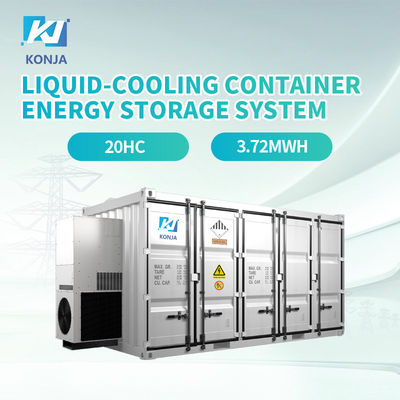 좋은 가격 KonJa 액체 냉각 3.72MWh 컨테이너 에너지 저장 시스템 A급 배터리 에너지 저장 컨테이너 860V 온라인으로