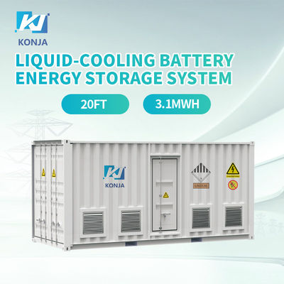 좋은 가격 KonJa 20HC 3.1MWh 컨테이너 에너지 저장 시스템 1000V - 1500V 에너지 저장 상자 3.2V 280ah Lifepo4 배터리 온라인으로