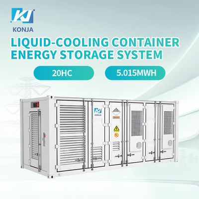 좋은 가격 KonJa 액체 냉각 ESS 5.015MWh 컨테이너 에너지 저장 시스템 A급 배터리 0.5C IP54 온라인으로