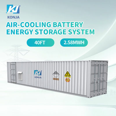 좋은 가격 콩자 공기 냉각 ESS 40FT 2.58MWh 768Vdc 깊은 사이클 배터리 에너지 저장 시스템 400Vac 컨테이너 배터리 온라인으로